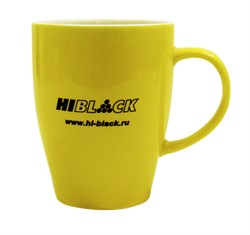 Кружка желтая Hi-Black (в упаковке) - фото 13698
